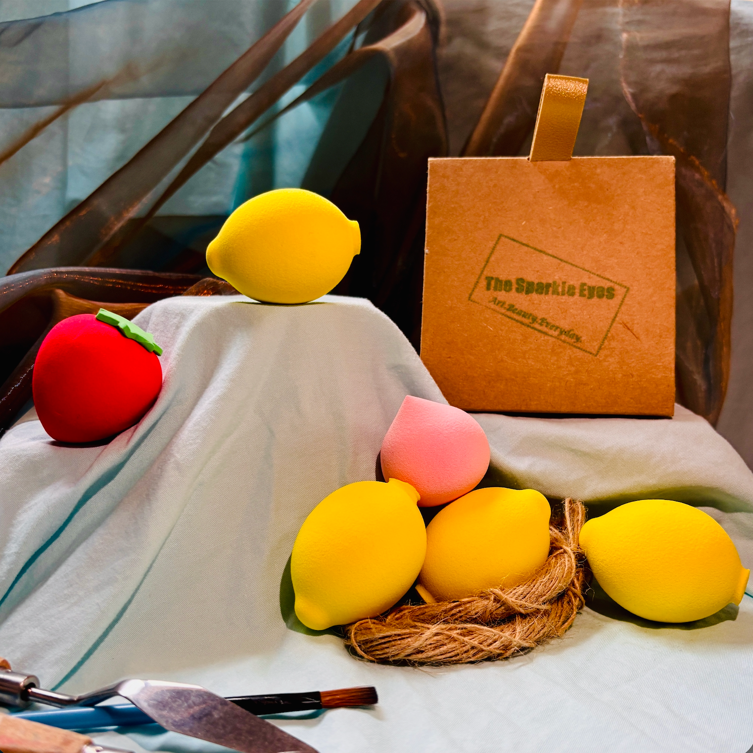 Aesthetic Amalfi Fruit Trio Gift Set — Premium Beauty Sponge -Flawless Base(3-Piece)