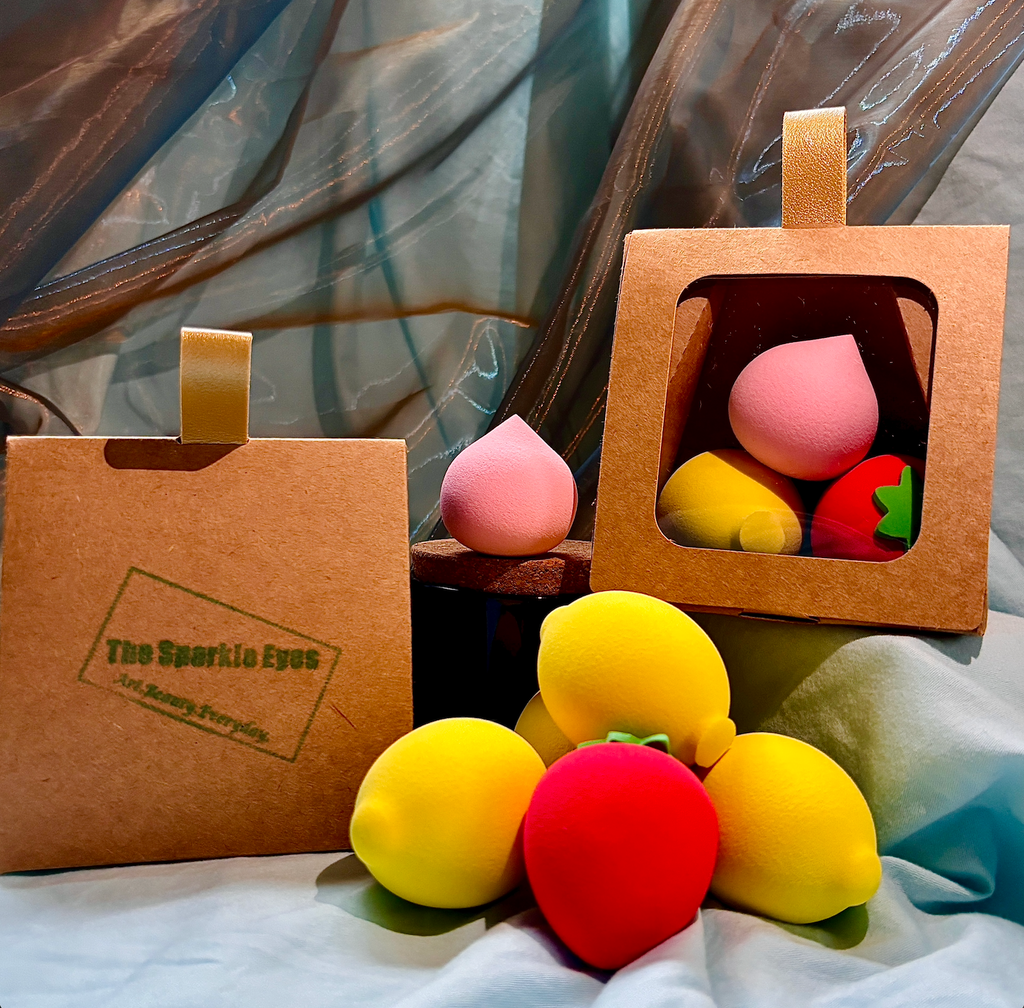 Aesthetic Amalfi Fruit Trio Gift Set — Premium Beauty Sponge -Flawless Base(3-Piece)
