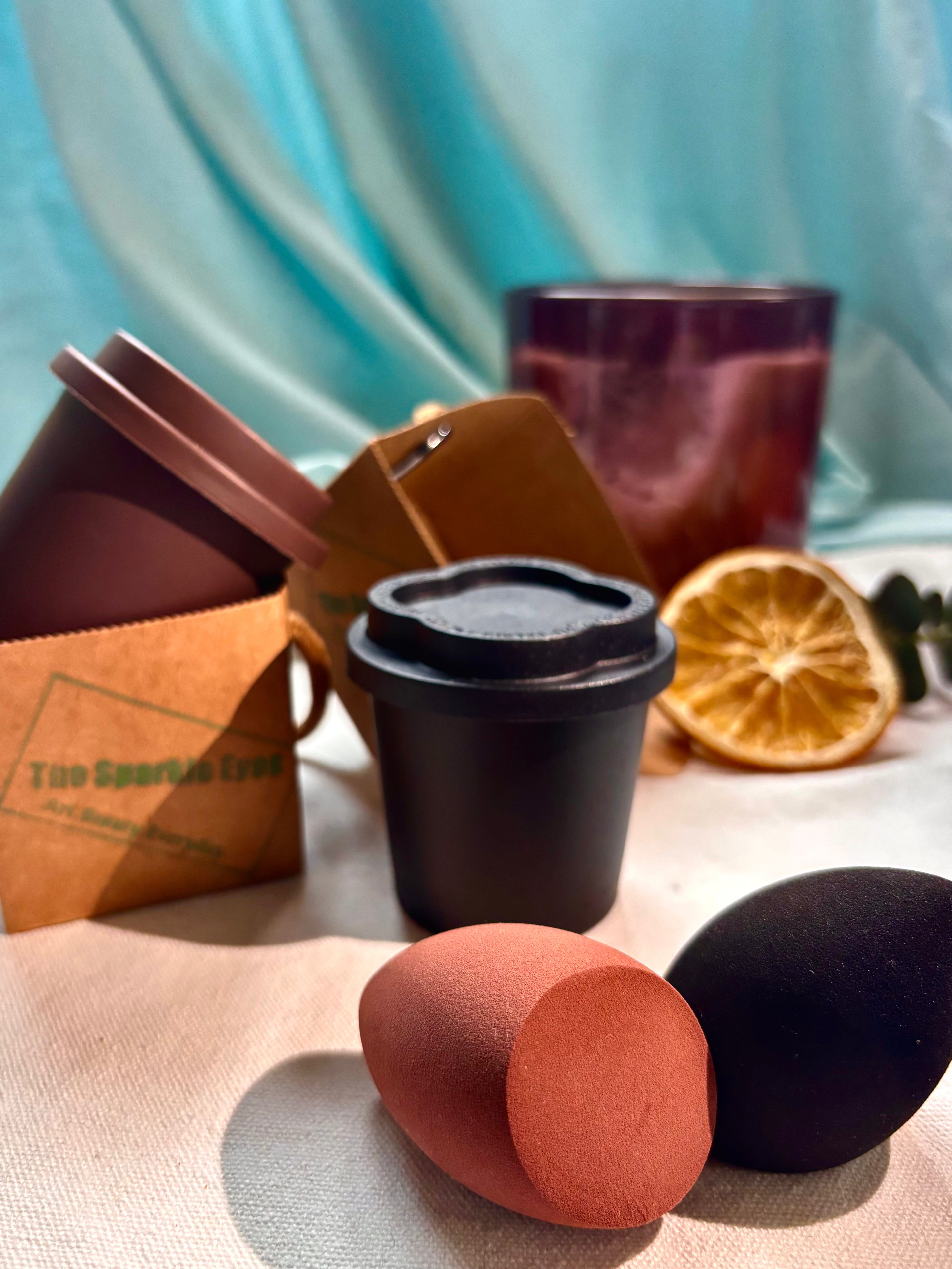 [Atelier]Morning Brew Teardrop Sponge Airbrushed Finish Cosmetic Puff Set – Iced Americano & Yuenyeung Edition