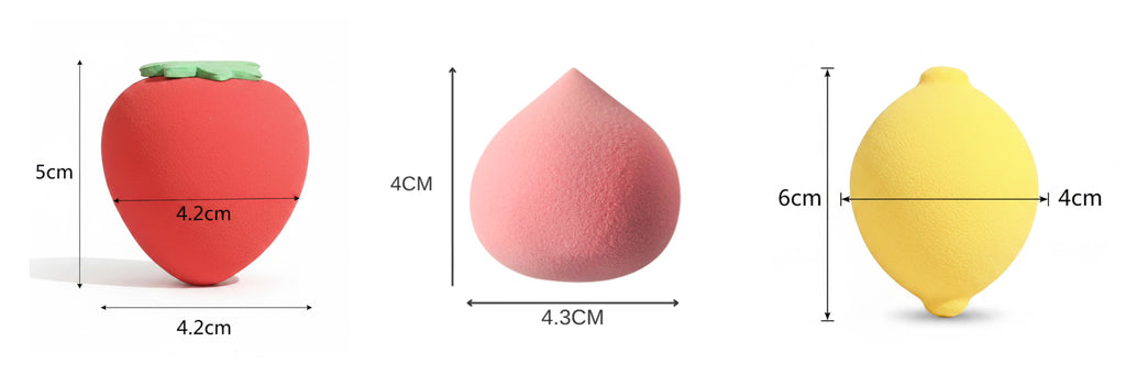 Aesthetic Amalfi Fruit Trio Gift Set — Premium Beauty Sponge -Flawless Base(3-Piece)