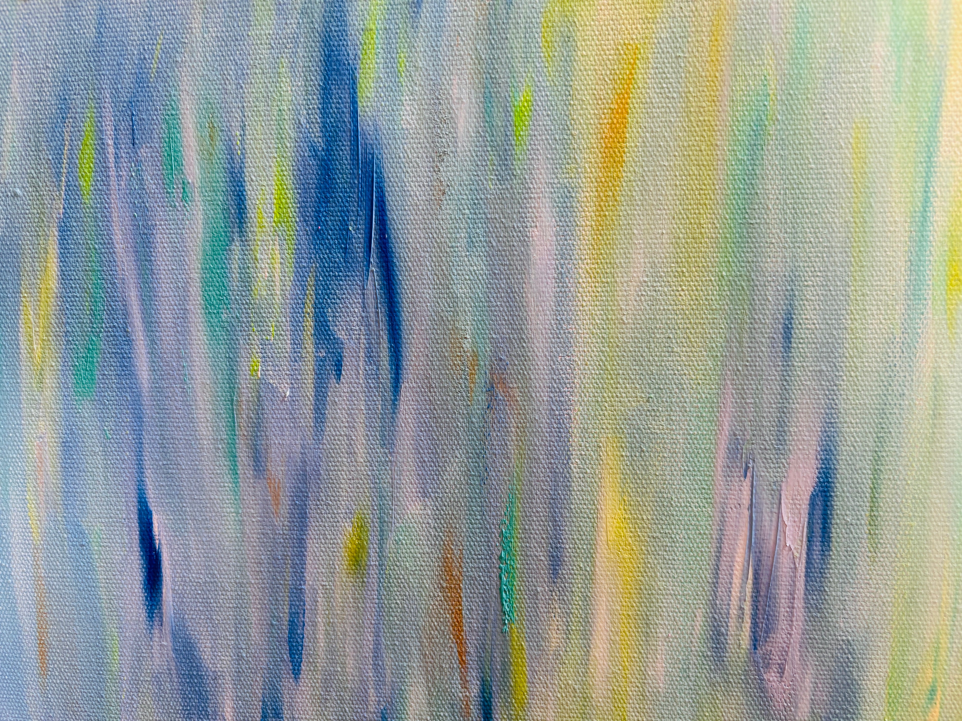 [Pre-order]Cascading Halves — Blue & Pink | Original Oil Painting 50×60cm