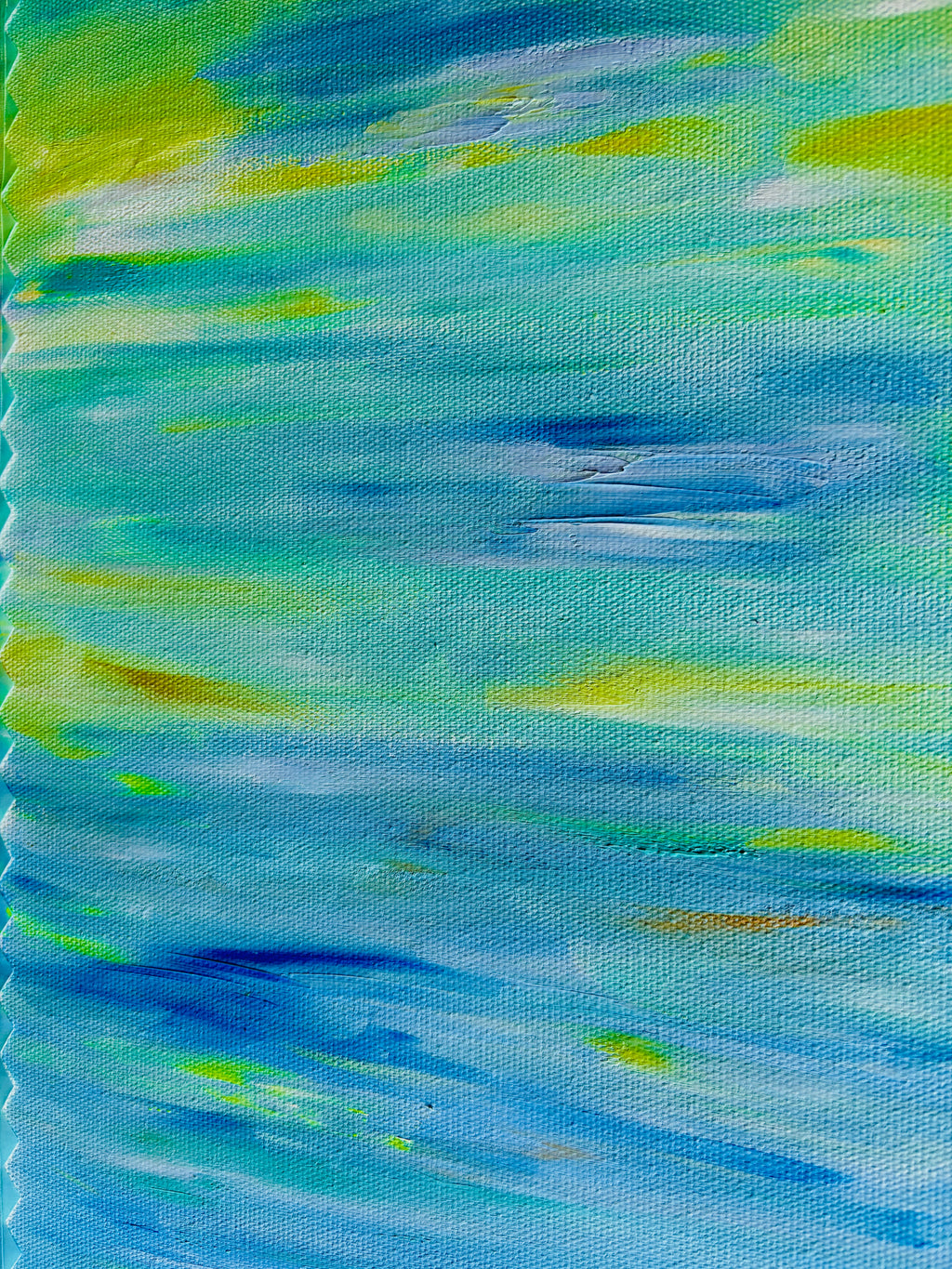 [Pre-order]Cascading Halves — Blue & Pink | Original Oil Painting 50×60cm
