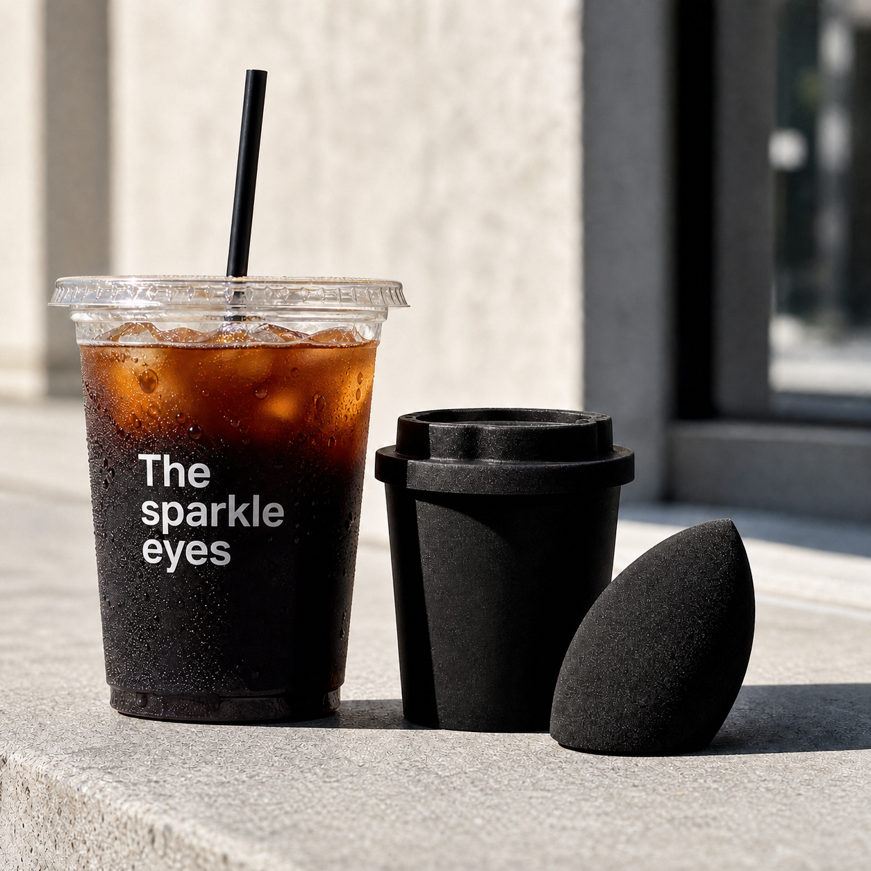 [Atelier]Morning Brew Teardrop Sponge Airbrushed Finish Cosmetic Puff Set – Iced Americano & Yuenyeung Edition